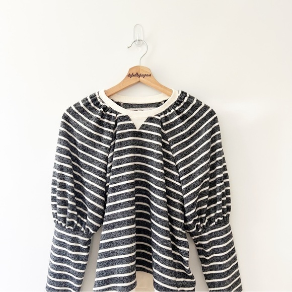 Saylor Auggie Puff Sleeve Striped Sweater Sweatshirt - Picture 7 of 12